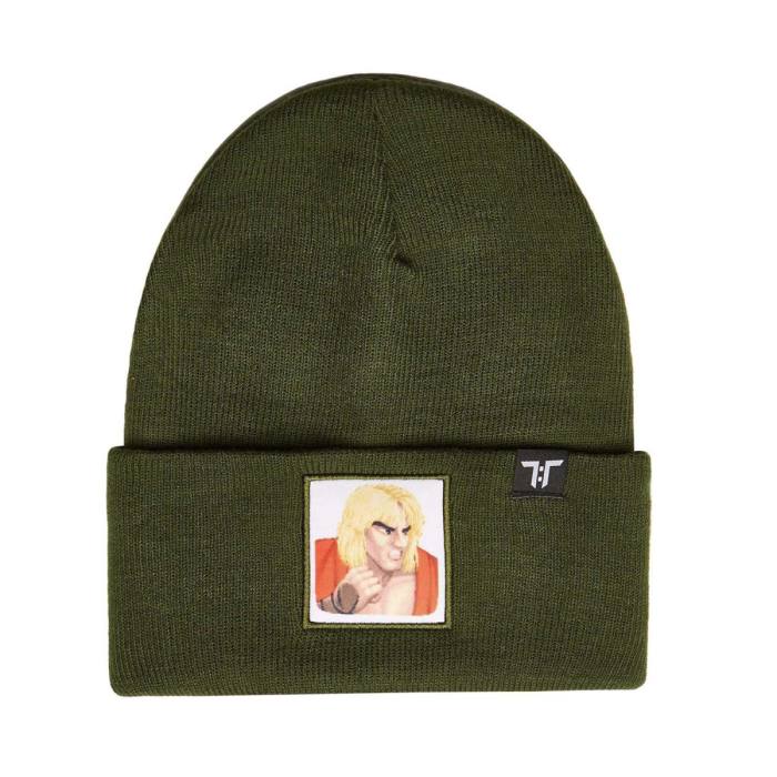 Tokyo Time Unisex Beanie Hat: Street Fighter 2 Ken (Zelena) 121954