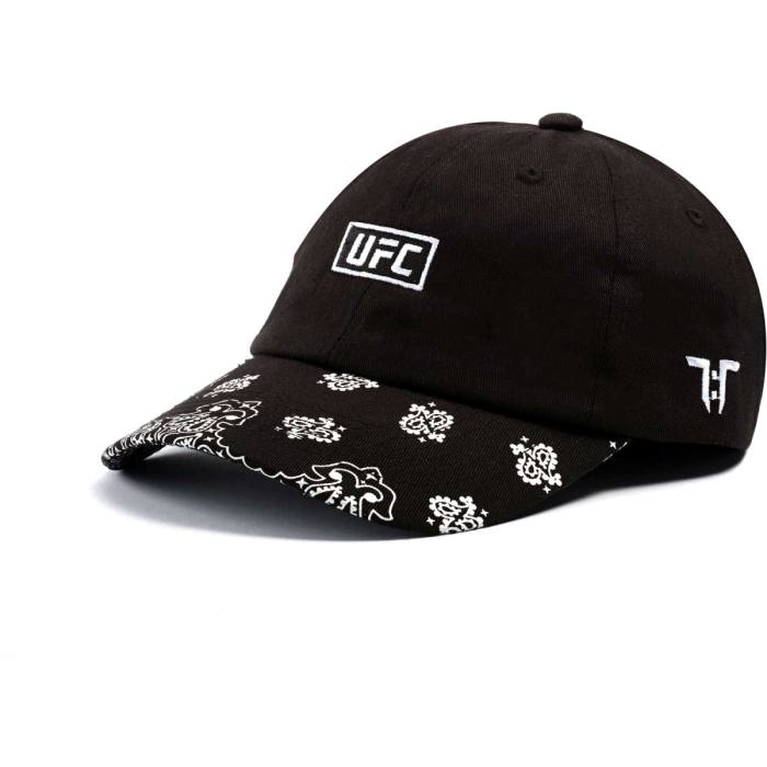 Tokyo Time unisex kapa s ščitnikom UFC Paisley (črno-bela) 121989