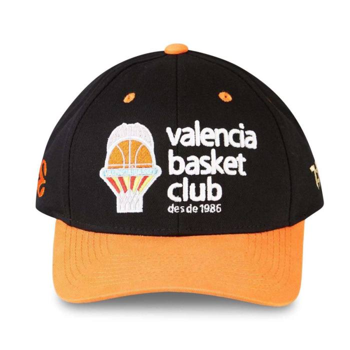 Tokyo Time Unisex Snapback Cap: Valencia Basket Club (Črna in Oranžna) 122021