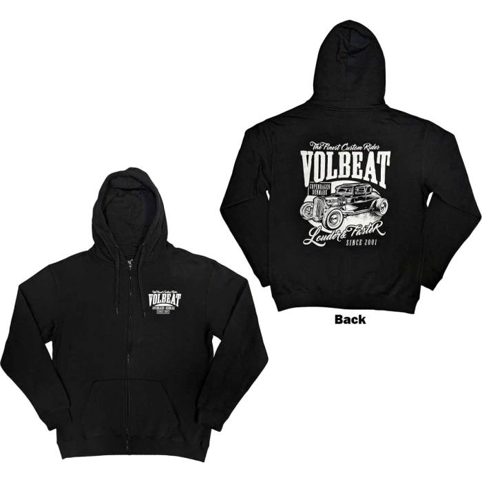 Volbeat Unisex Zipped Hoodie: Louder and Faster 123514