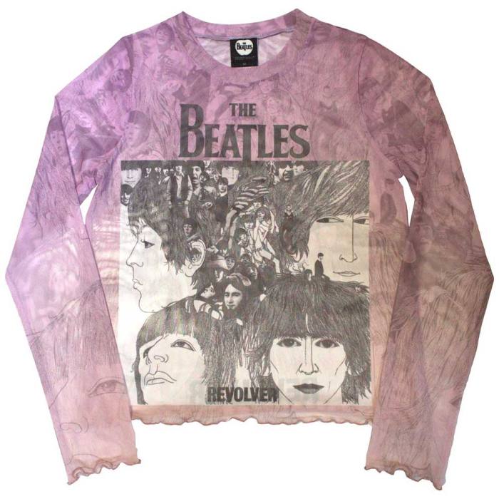 The Beatles Ženski Long Sleeve T-Shirt: Revolver (Roza) 129662