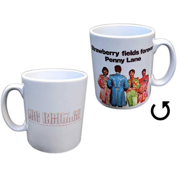 The Beatles Unboxed Mug: Strawberry Fields/Penny Lane Pepper Band (White) 129697