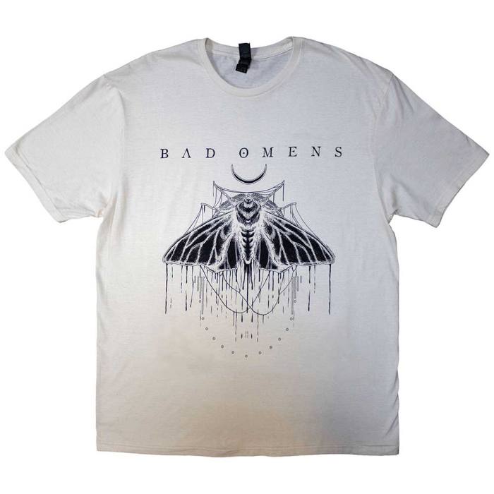 Bad Omens Unisex T-Shirt: Moth (Natural) 130060
