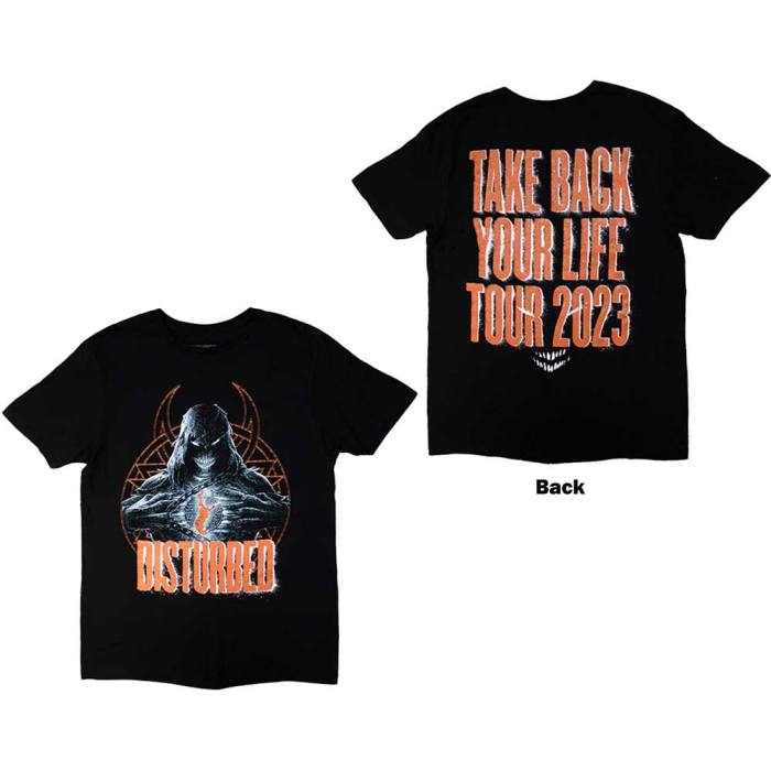 Disturbed Unisex T-Shirt: European Tour ’23 Take Back (črna) 130666