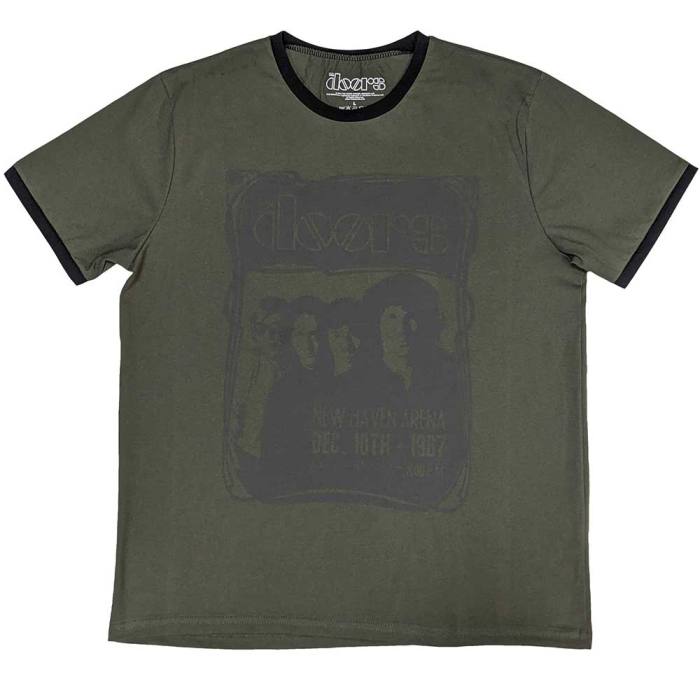 The Doors Unisex Ringer T-Shirt: New Haven Frame (kaki zelena) 130678