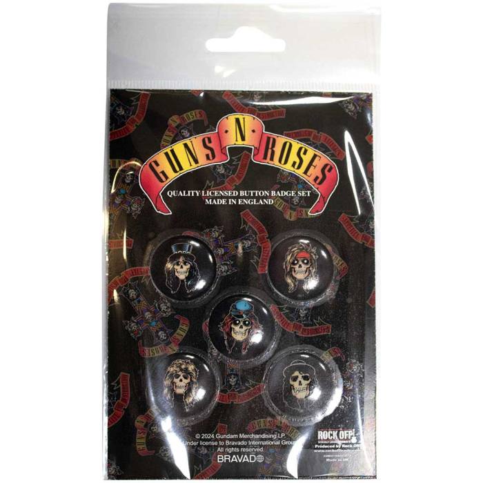 Guns N' Roses set značk Appetite Skulls 131003