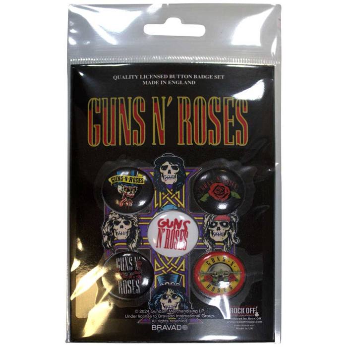 Guns N' Roses set značk Bullet Logo 131004