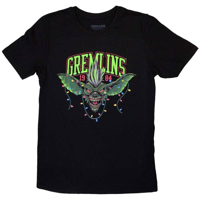 Gremlins Unisex T-Shirt: Stripe 1984 Xmas Lights (Black) 131244