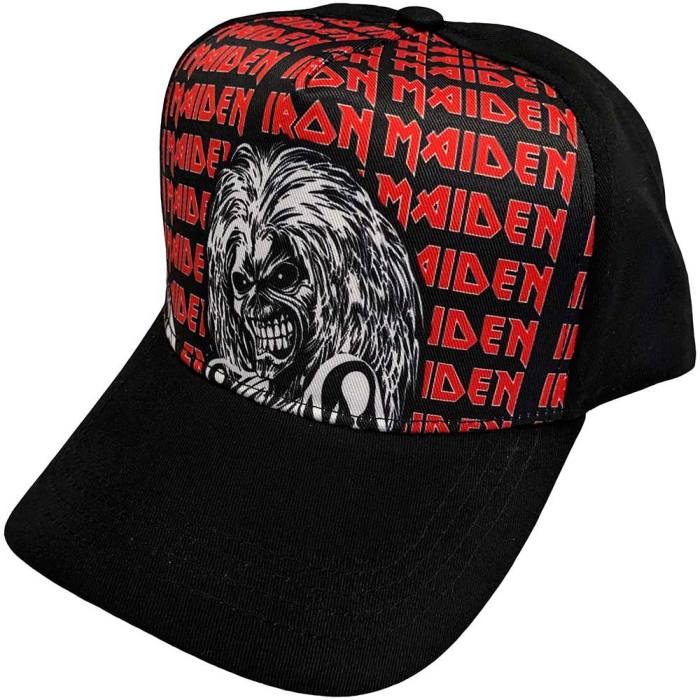 Iron Maiden Unisex Baseball Cap: Eddie Logo Repeat 131341