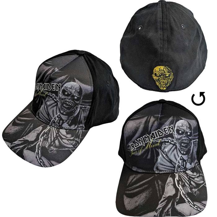 Iron Maiden Unisex Baseball Cap: Piece Of Mind Greyscale 131342
