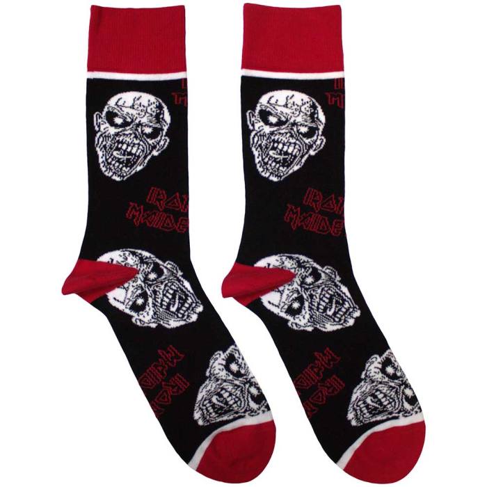 Iron Maiden Unisex Ankle Socks: Eddie Skulls 131358