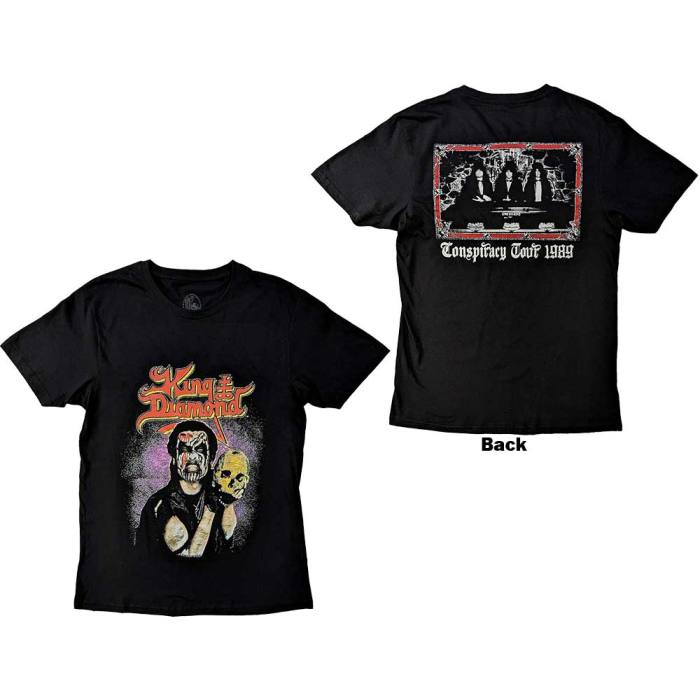 King Diamond Unisex T-Shirt: Conspiracy Tour (črna, back print) 131573
