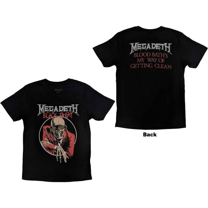 Megadeth Unisex T-Shirt: Black Friday (Back Print) 132312
