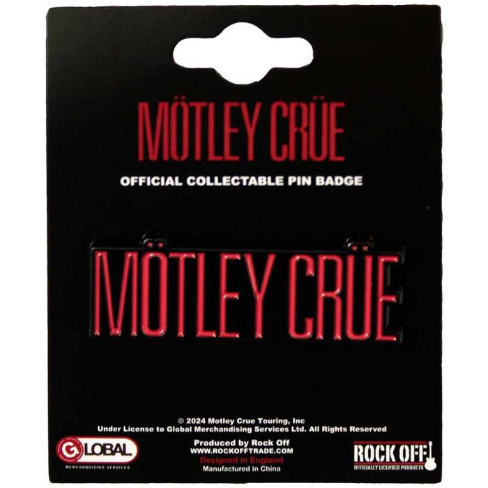 Motley Crue Pin Badge: Logo 132537