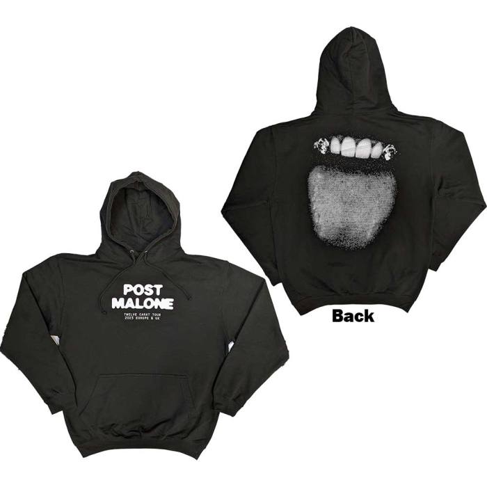 Post Malone Unisex Pullover Hoodie: Fangs 2023 Tour Dates (Back Print & Ex-Tour) 133238