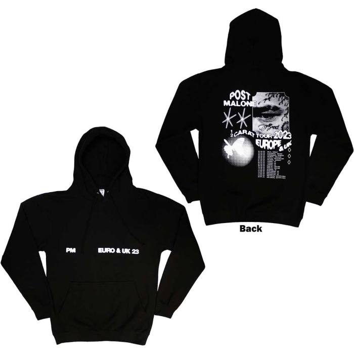 Post Malone Unisex Pullover Hoodie: Collage (Back Print & Ex-Tour) 133253