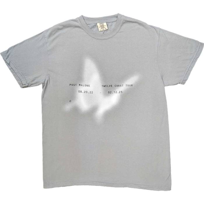 Post Malone Unisex T-Shirt: Butterfly (siv) (Ex-Tour) 133278