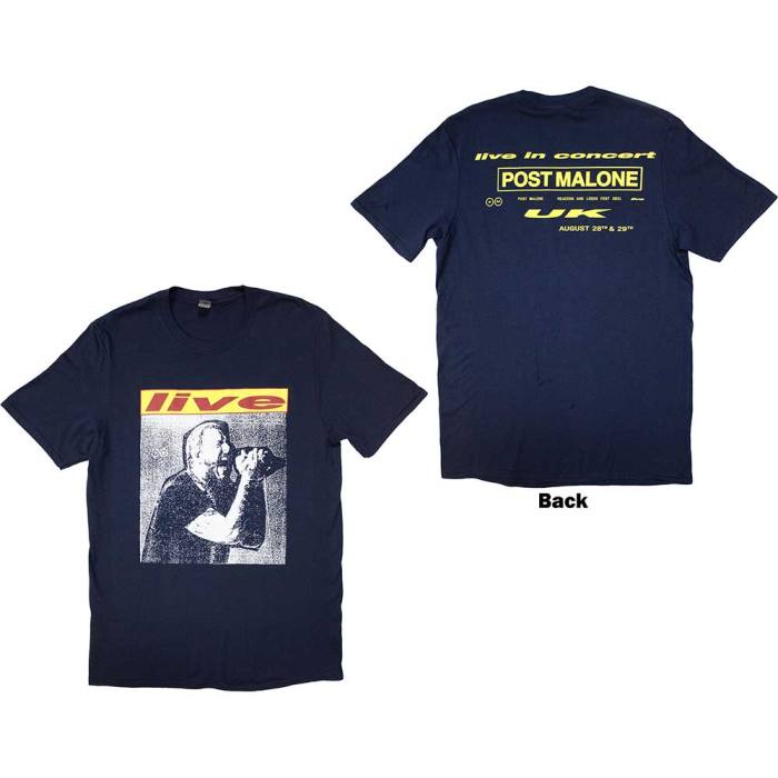 Post Malone Unisex T-Shirt: Live In Concert 133329