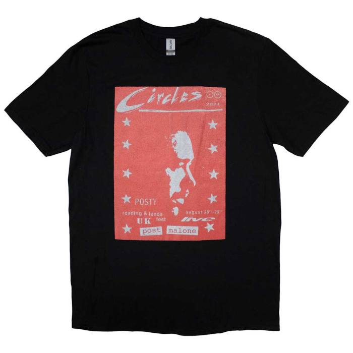 Post Malone Unisex T-Shirt: Circles Live (črna, ex-tour) 133347