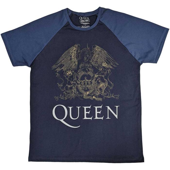 Queen unisex raglan T-shirt Crest 133496