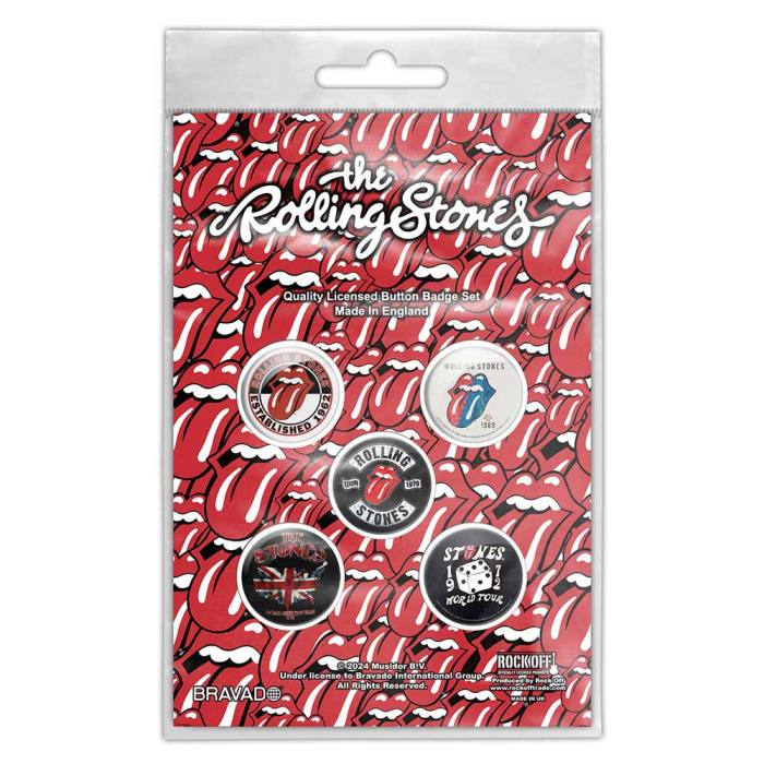 The Rolling Stones set značk Button Badge Pack Tour Collection 133637