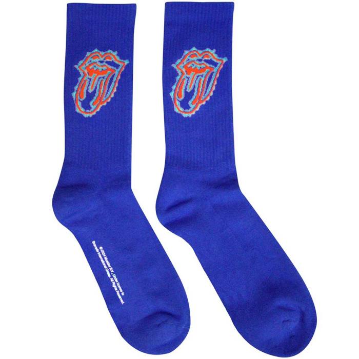 The Rolling Stones Unisex Ankle Socks: Doodle Tongue (Blue) (UK Size 7 - 11) 133679