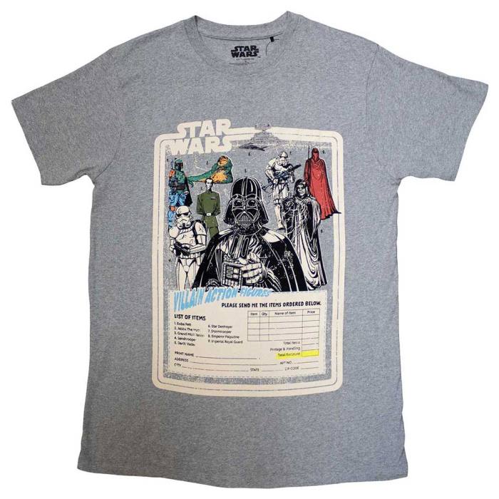 Star Wars Unisex T-Shirt: Villain Action Figures 134240