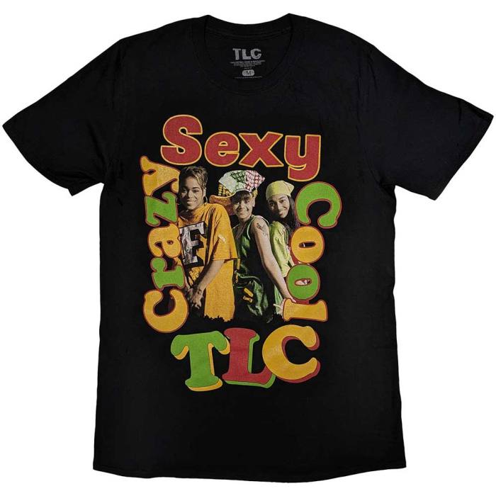 TLC Unisex T-Shirt: CrazySexyCool Vintage (Black) (Ex-Tour) 134484