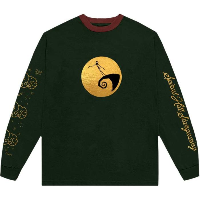 The Nightmare Before Christmas Unisex Long Sleeve T-Shirt: Spiral Hill (Embellished) 134496