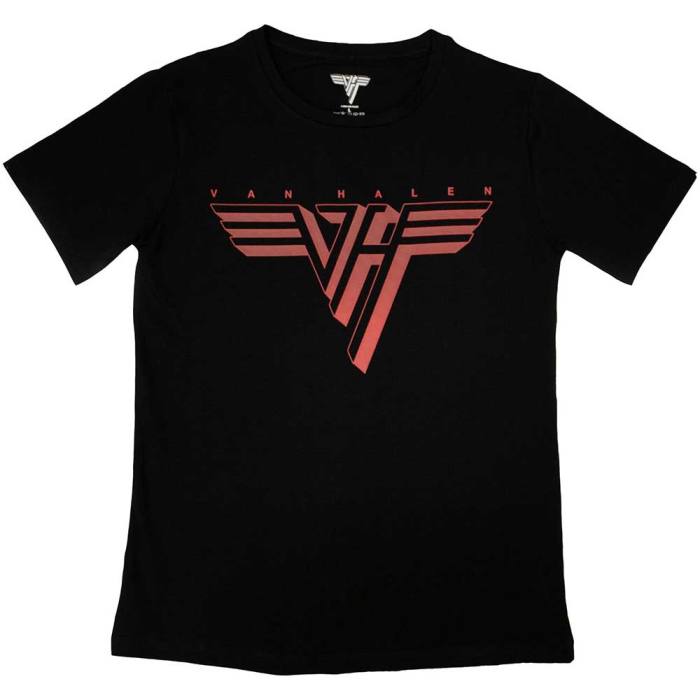 Van Halen Ladies T-Shirt: Classic Red Logo (Črna) 134852