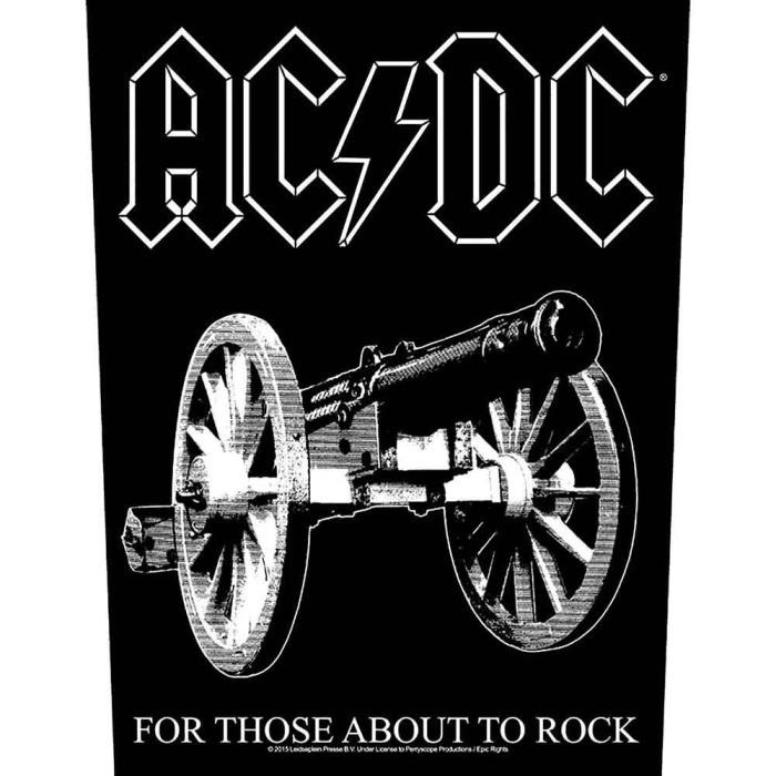 Našitek AC/DC hrbtni For Those About To Rock 135760
