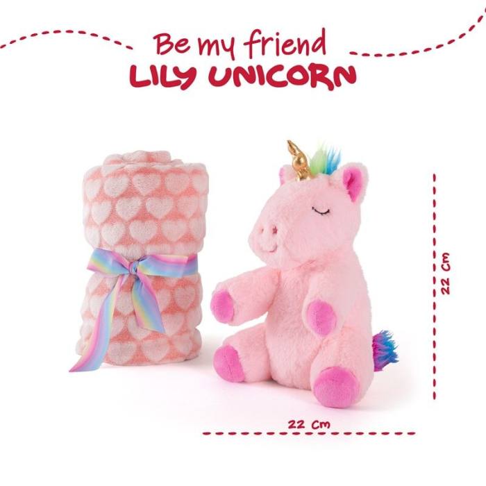 Lily Unicorn mehka odeja + plišasta igrača 22cm 177180
