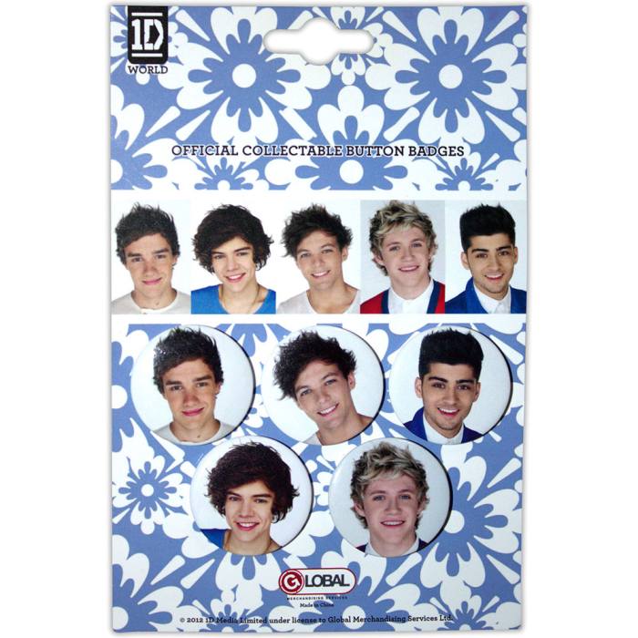 One Direction Button Badge Pack: 5 Faces 195226