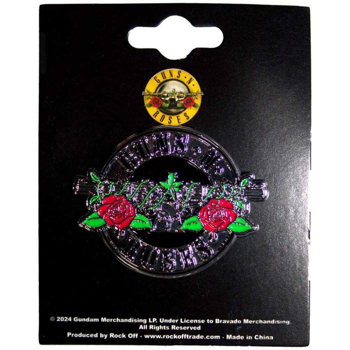 Guns N' Roses Pin Badge: Silver Circle Logo 197713
