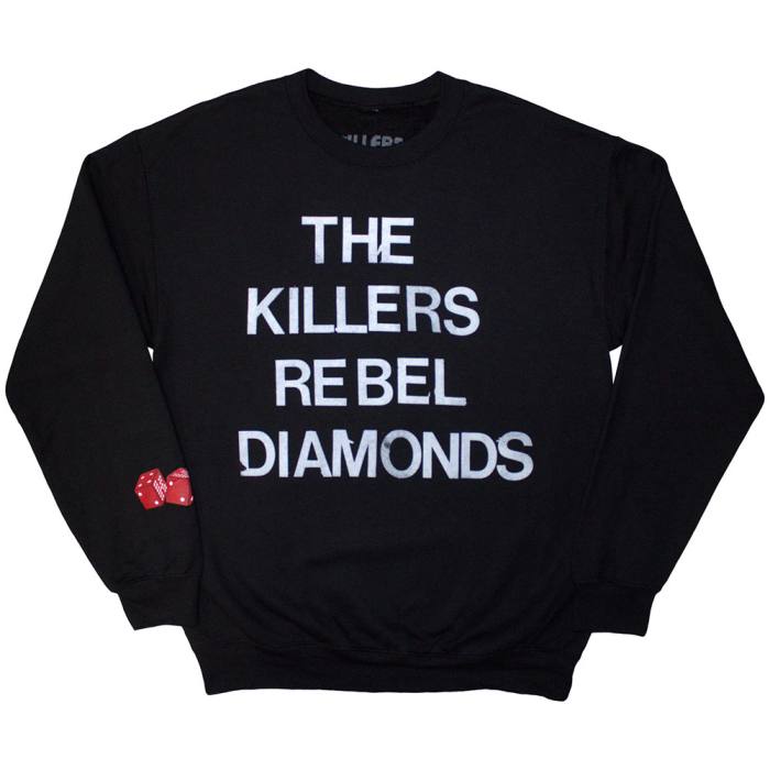 The Killers Unisex Sweatshirt: Tour '24 Rebel Diamonds Stacked 200959
