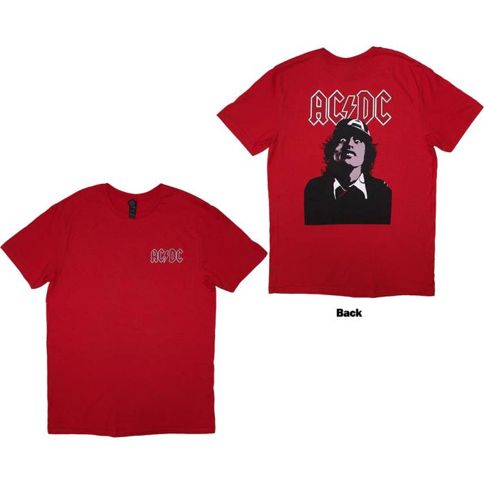 AC/DC Unisex T-Shirt: Mini Logo / Lock Up Your Daughters (Rdeči) 201389
