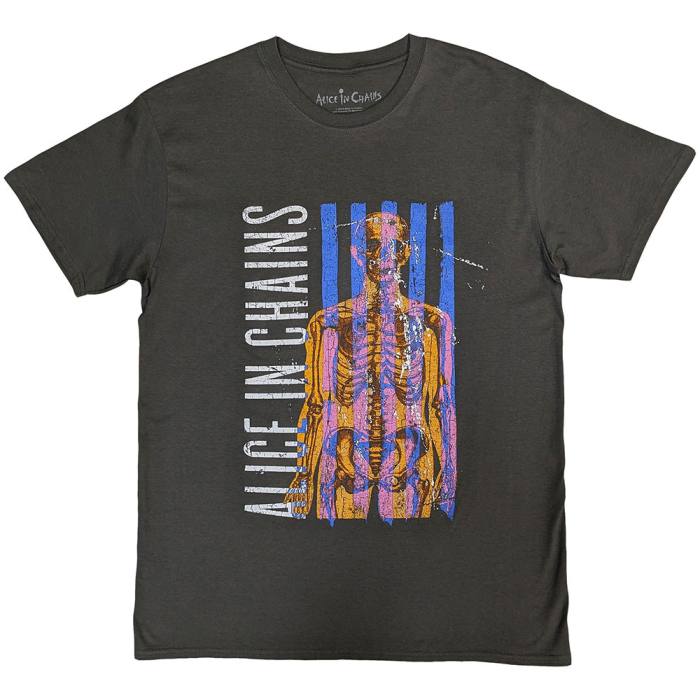 Alice In Chains Unisex Stone Wash T-Shirt: Skeletal 201517