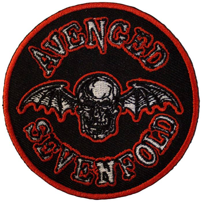 Avenged Sevenfold Woven Patch: Deathbat Orange Border 201611