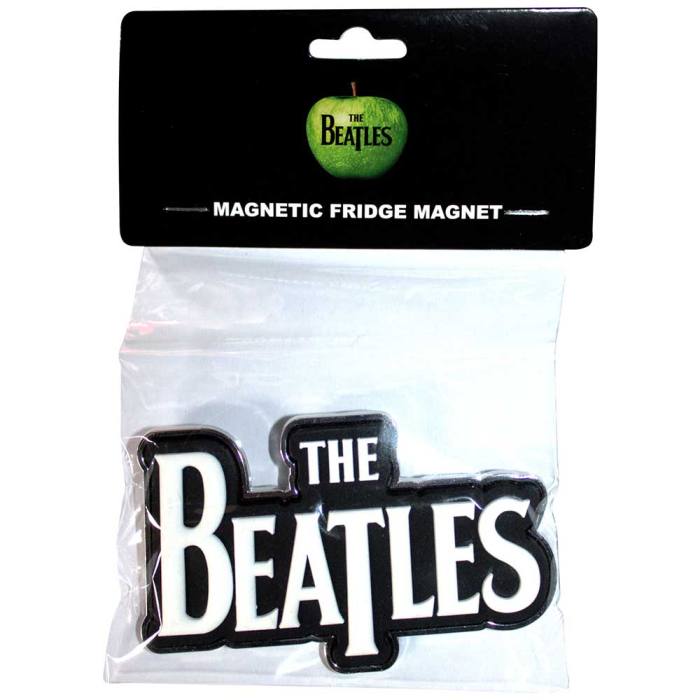 The Beatles Magnet za hladilnik: White Drop T Logo 201827