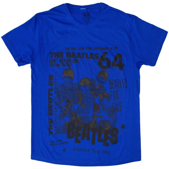 The Beatles Unisex T-Shirt: 1964 (Modra) 201906