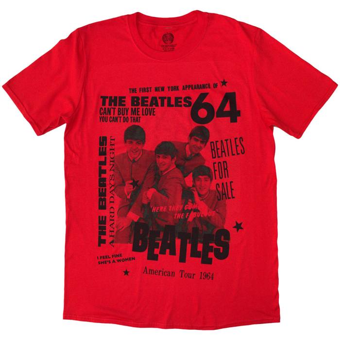 The Beatles Unisex T-Shirt: 1964 (Rdeča) 201912