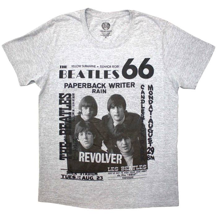 The Beatles Unisex T-Shirt: 1966 (Grey) 201930