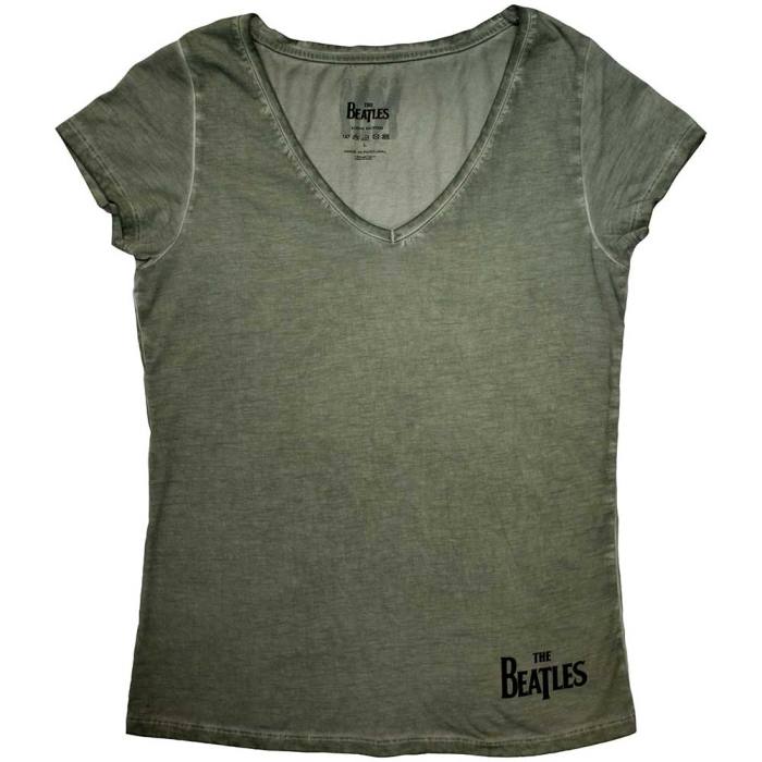 The Beatles Ladies T-Shirt: Corner Logo (Zelena) 202088