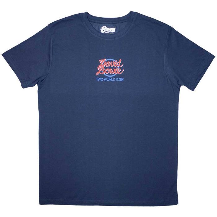 David Bowie Unisex T-Shirt: Mini 1978 World Tour Logo 202444