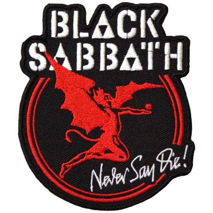 Black Sabbath Woven Patch: Archangel Never Say Die 202528