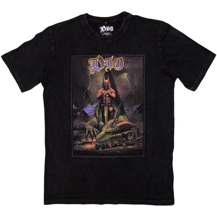 Dio Unisex Stone Wash T-Shirt: Killing The Dragon (Črn) 202794