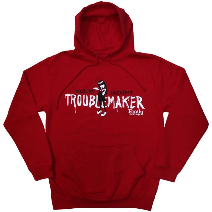 Emily The Strange Unisex Pullover Hoodie: Troublemaker 202884