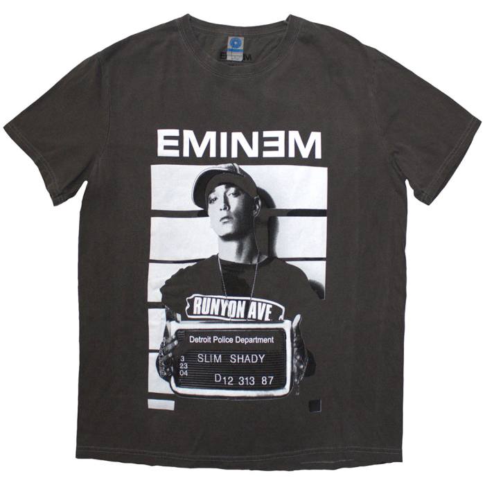Eminem Unisex T-Shirt: Arrest (Grey Wash) (Wash Collection) 202926