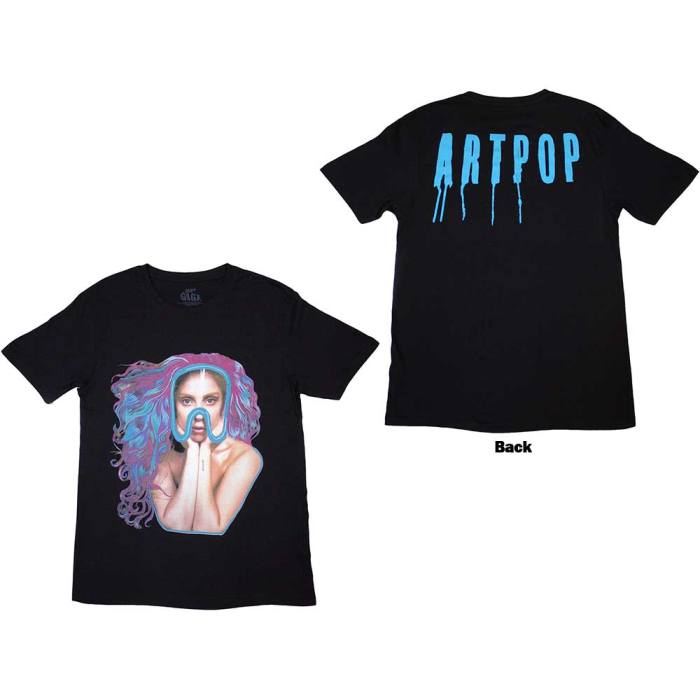 Lady Gaga Unisex T-Shirt: Artpop Goggles (Back Print) 203145