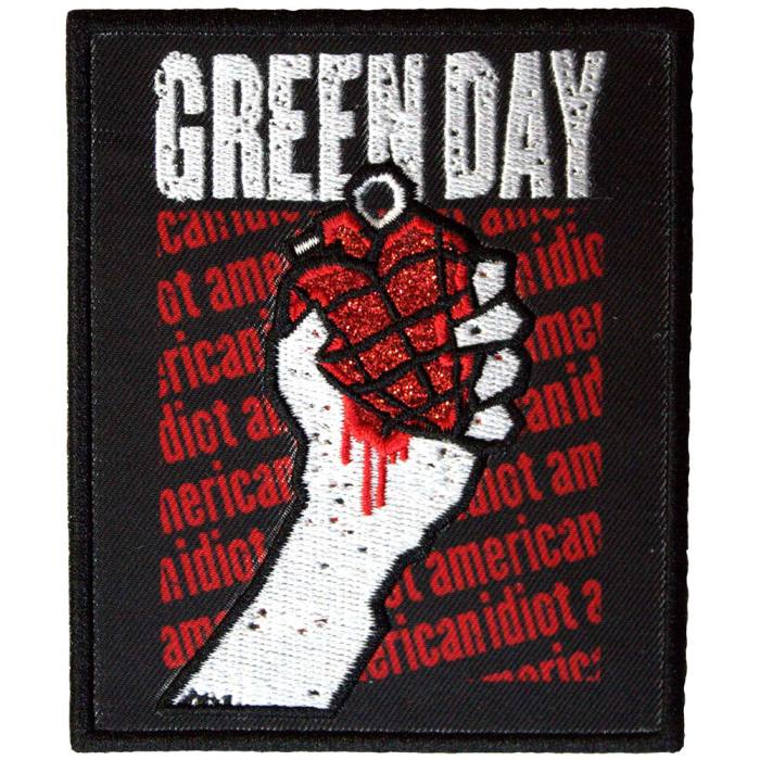 Green Day tkan našitek American Idiot Text Repeat (standardni) 203198